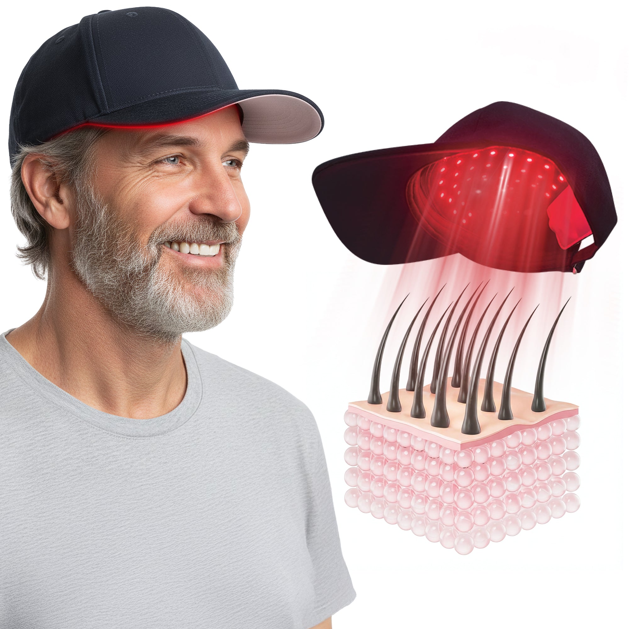 Prospek Cordless LED Therapy Cap — Wearable Red Light Scalp Wellness System